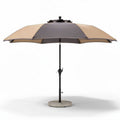 Parasol rectangulaire en polyester résistant 200 x 200 x 250cm couleurs beige et gris
